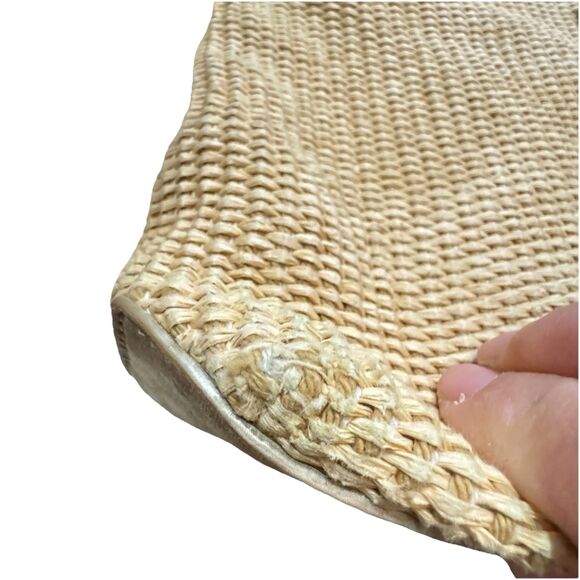 Tory Burch Thea Straw Tote With Chain And Metallic Leather Shoulder Strap Tassle - Picture 3 of 16